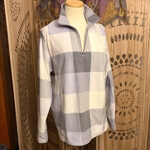 NWsomeT - LANDS END - HALF ZIP FLEECE - PURPLE/GRAY - L 14-16